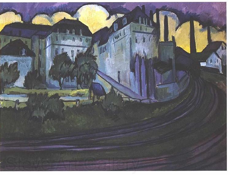 Ernst Ludwig Kirchner Gateway to the freight depot in Altstadt France oil painting art